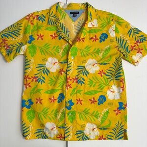 Tommy Hilfiger Yellow and Green Casual Button Down Shirt